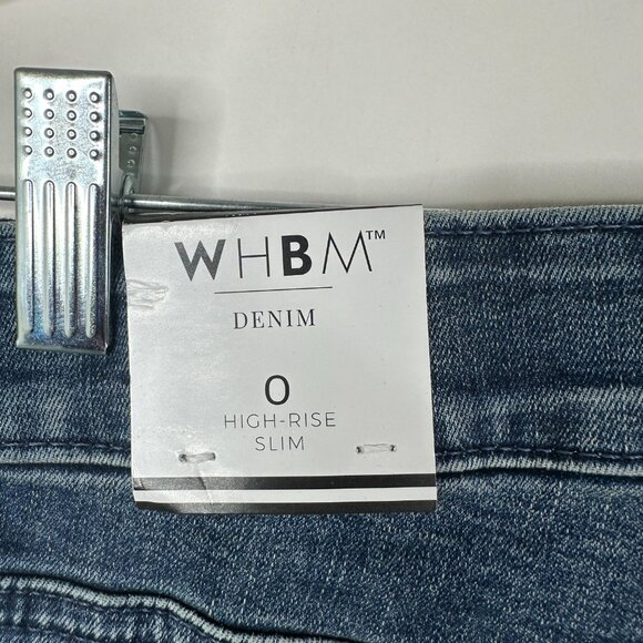 NWT White House Black Market High Rise Slim Jeans Ella Vintage 0 #WHBM18 - Picture 4 of 10